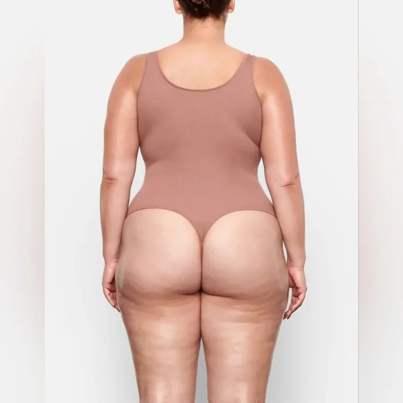 SKIMS COTTON RIB BODYSUIT/ ROSE CLAY/ NWT - Picture 6 of 16